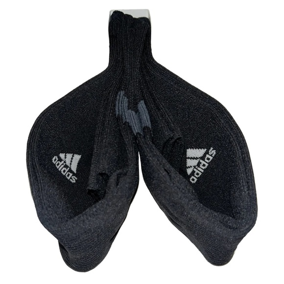 Adidas OTC Soccer Socks 2 Pair Men 5-8.5 Women 5-9.5 Yth 4Y-6 Black w White Logo - Picture 9 of 11